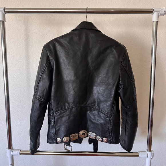 VINTAGE Branded Garments PREMIUM Leather Motorcycle Jacket, SIZE 36 - Picture 5 of 11